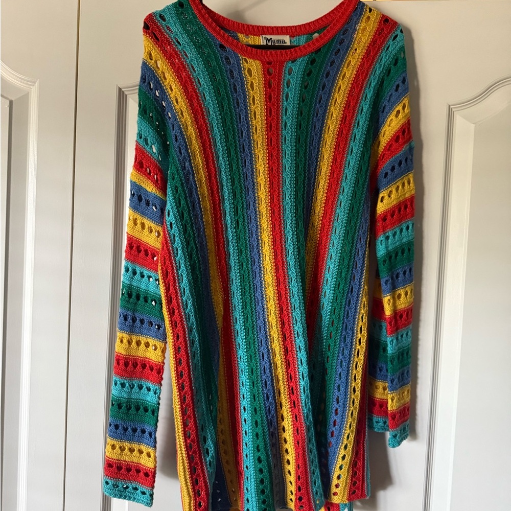 Show Me Your MuMu Colorful Striped Knit Sweater
